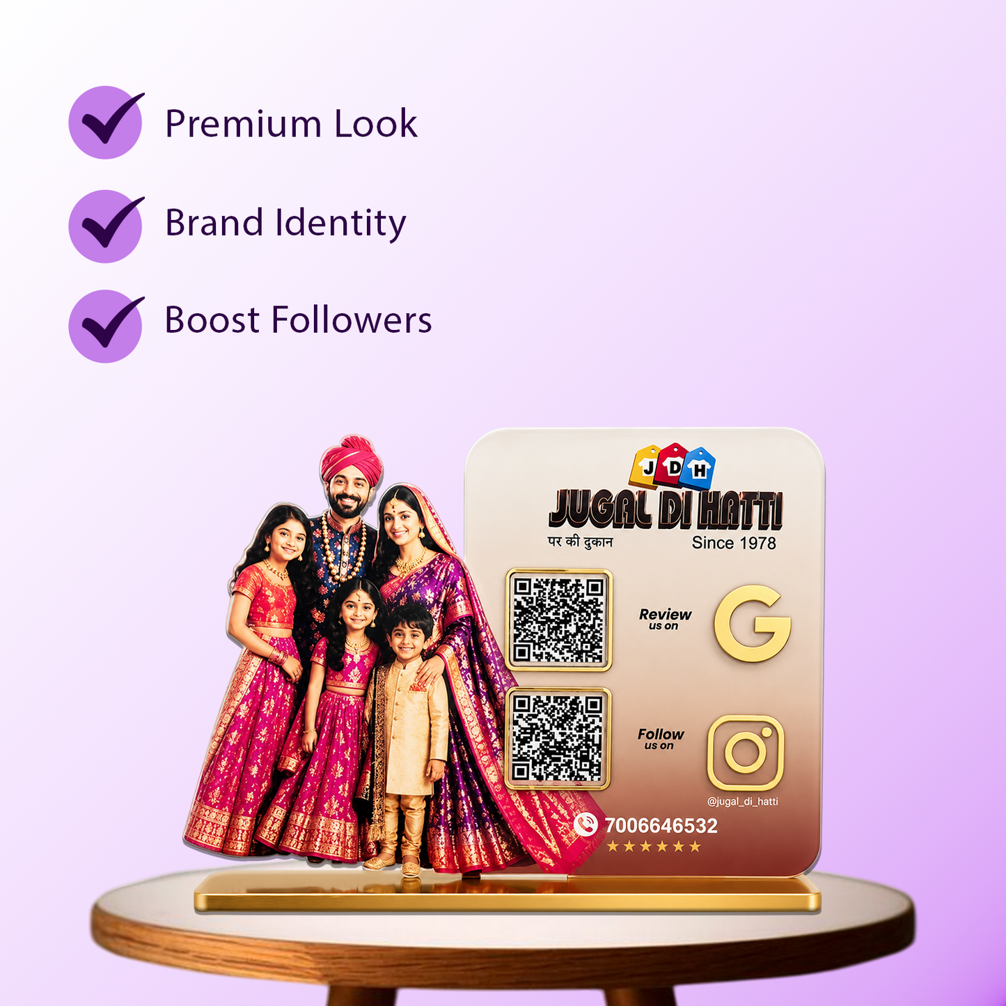 2QR Custom Standee - Cloth Shop