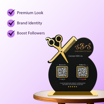 2QR Saloon Standee