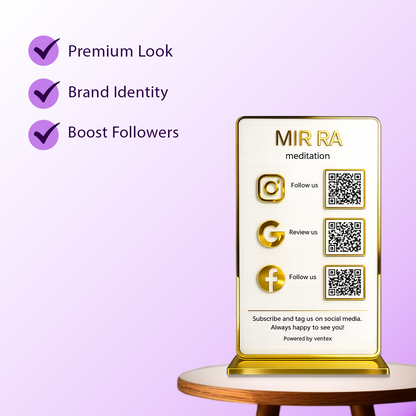 3QR Premium Standee With Golden Border