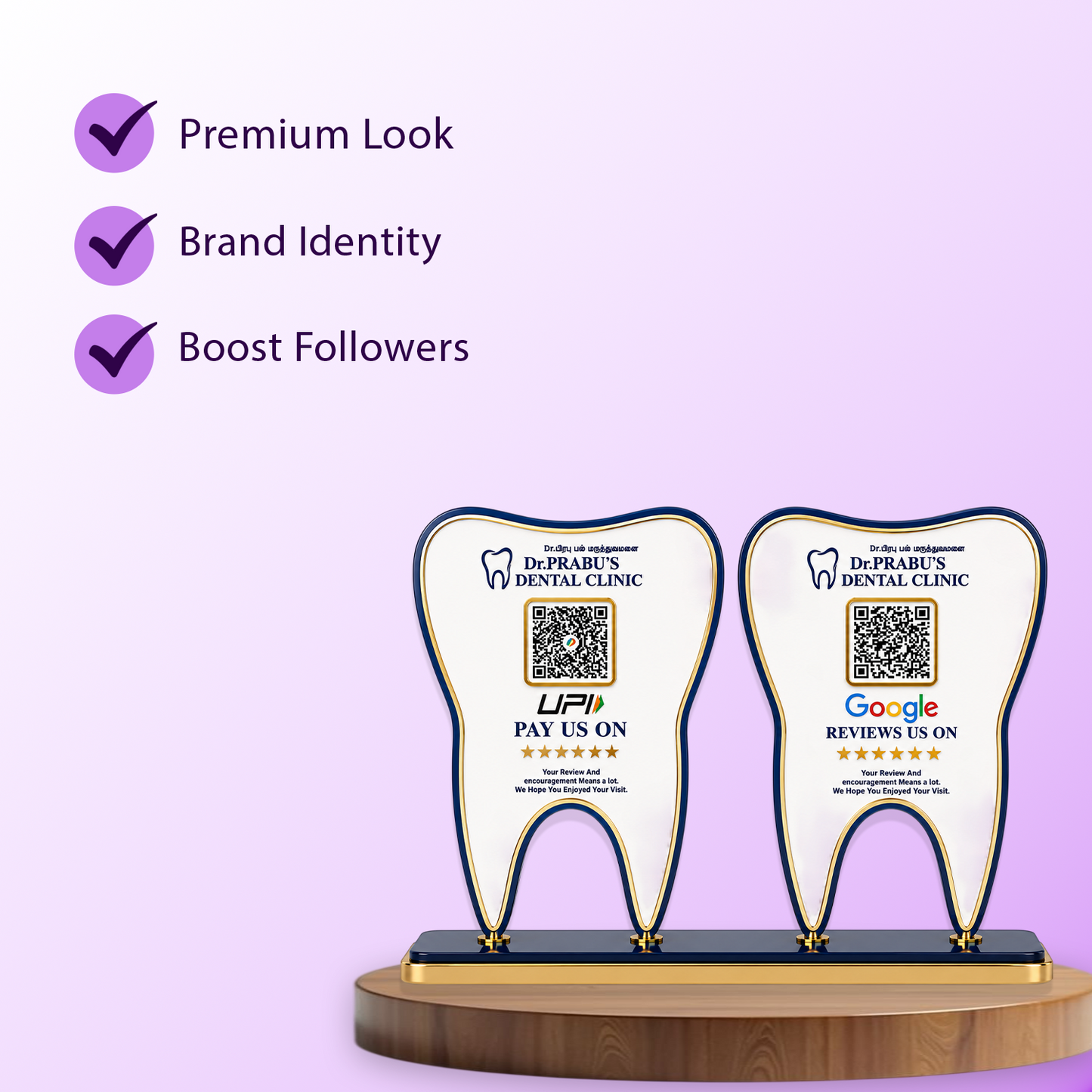3QR Custom Standee For Dentist