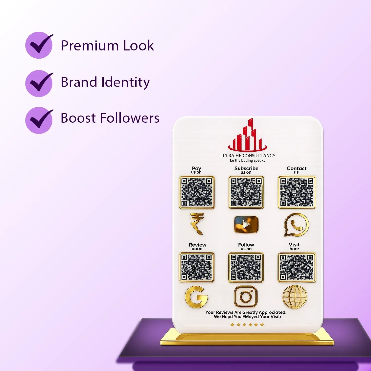 6QR Premium Standee - Ventex Technology