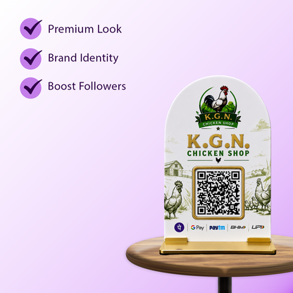 1QR Mini Curved Standee