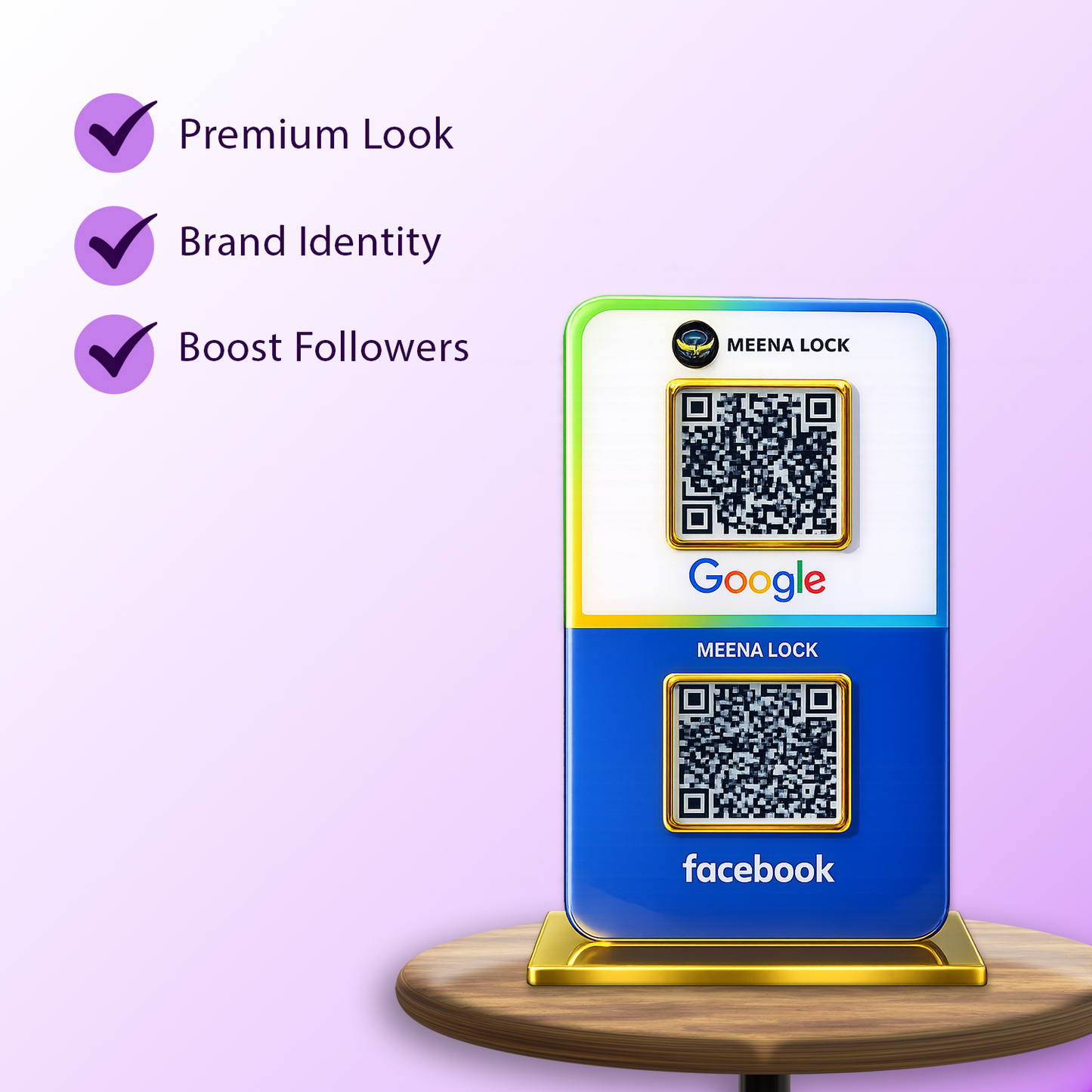 2QR Social Media Standee