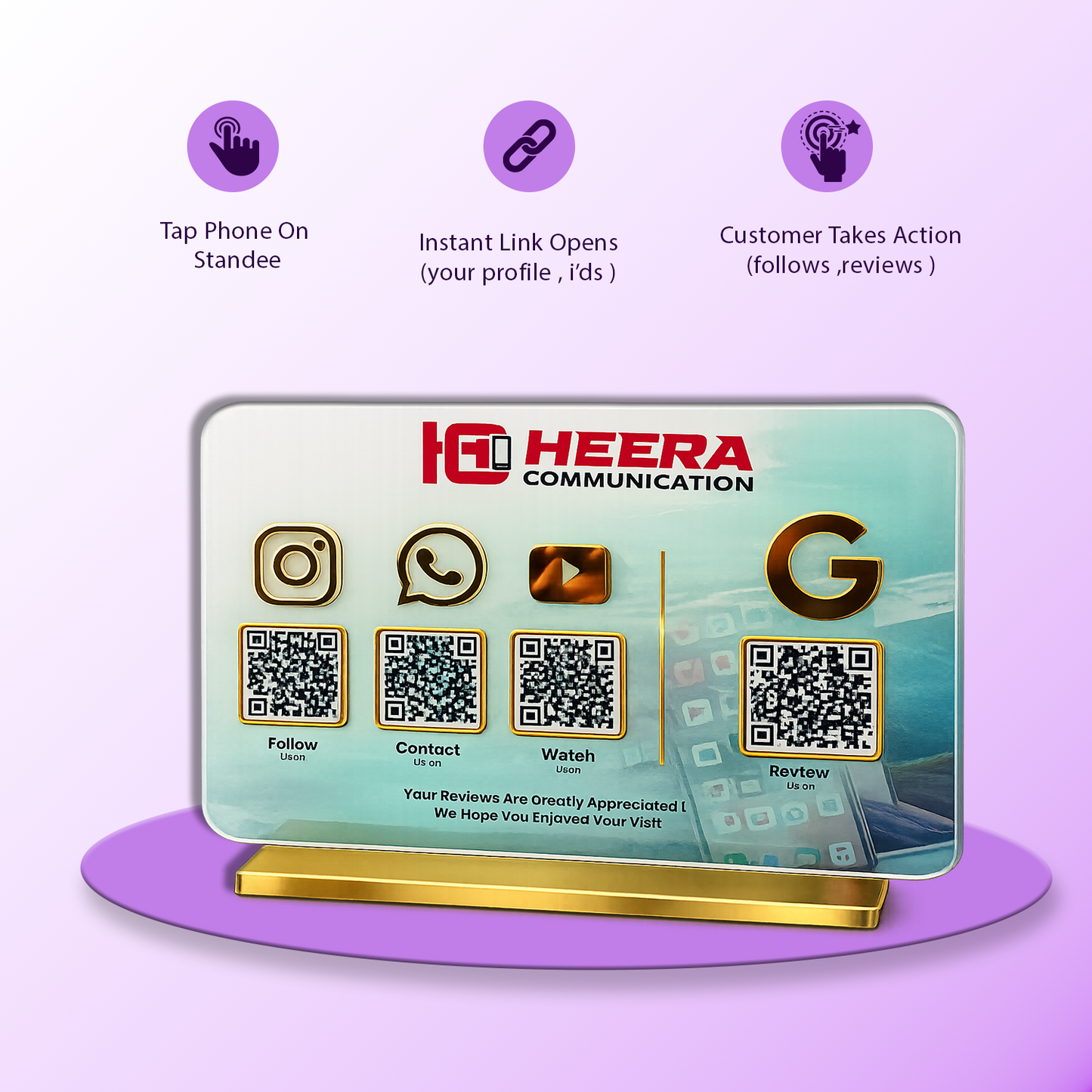 4QR Textured Standee