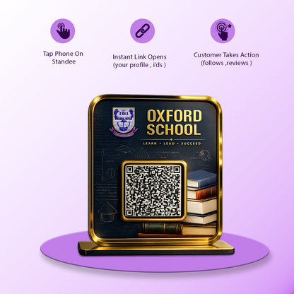 1QR Golden Premium Standee Textured