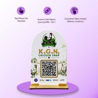 1QR Mini Curved Standee
