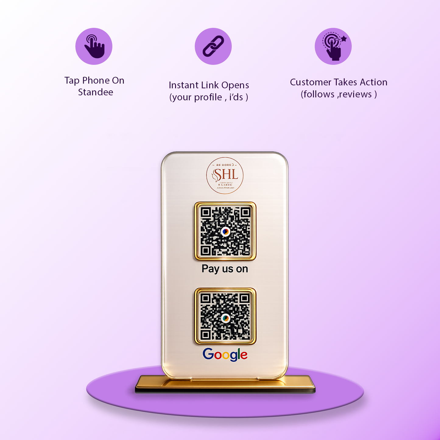 2QR Solid Colured Standee