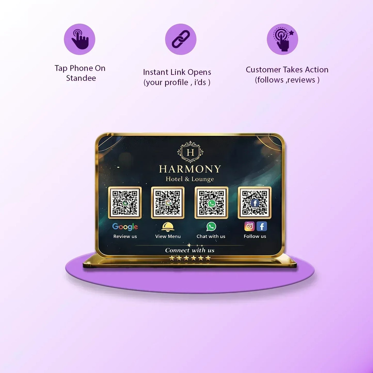 4QR Premium Standee - Landescape - Ventex Technology