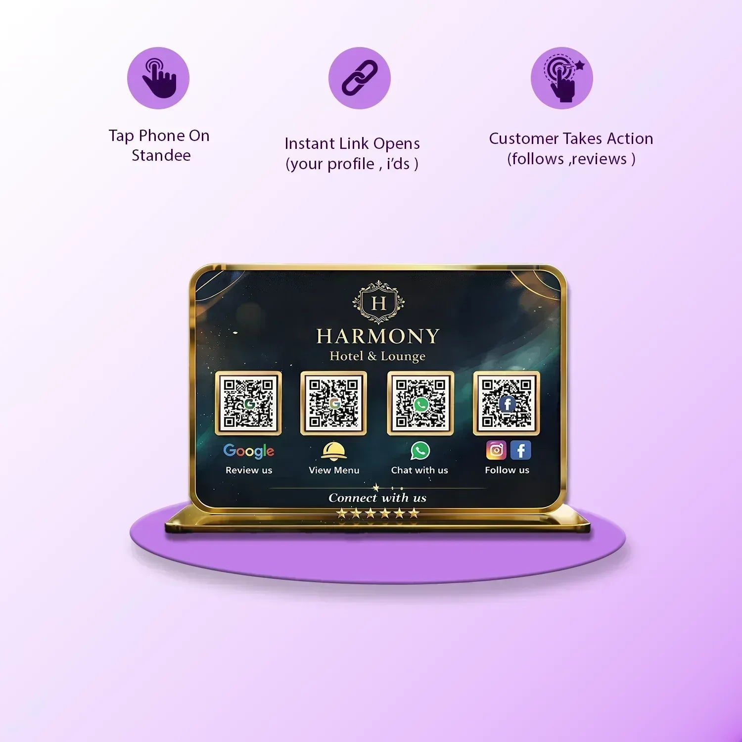 4QR Premium Standee - Landescape - Ventex Technology