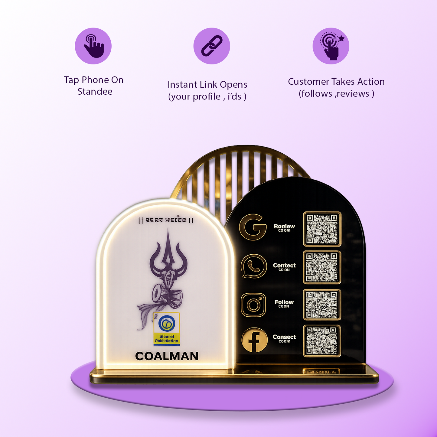 4QR Ventex Royal Standee With Neon light / Black