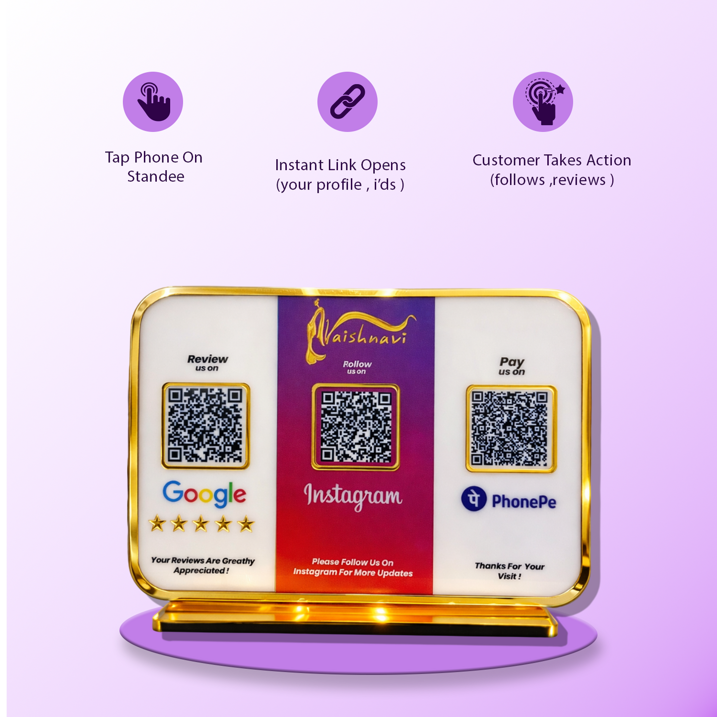 3QR Premium stand / Social Media Edition