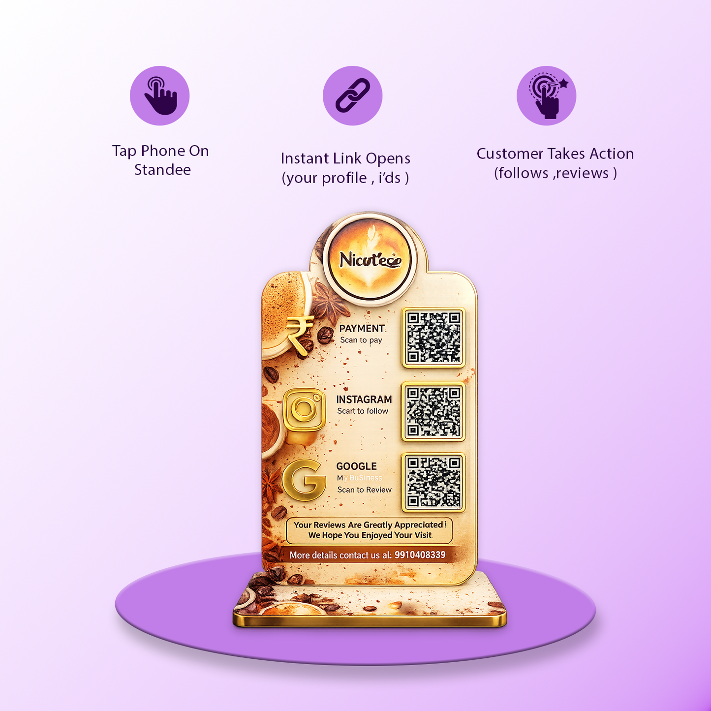 3QR Brew Premium Standee