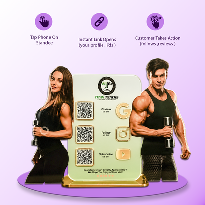 3QR Custom Standee For GYM Fitness