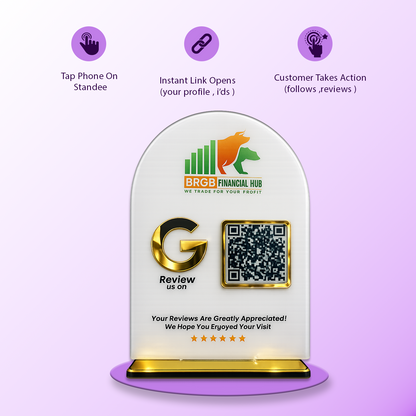 1QR Curved Standee