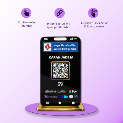 1QR Phone Shape Custom Standee