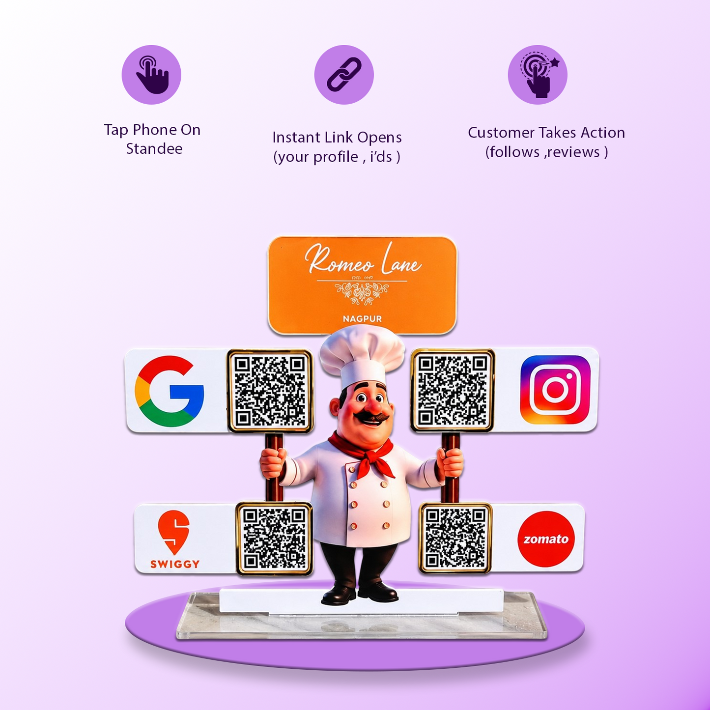 4QR Custom Standee - Chef