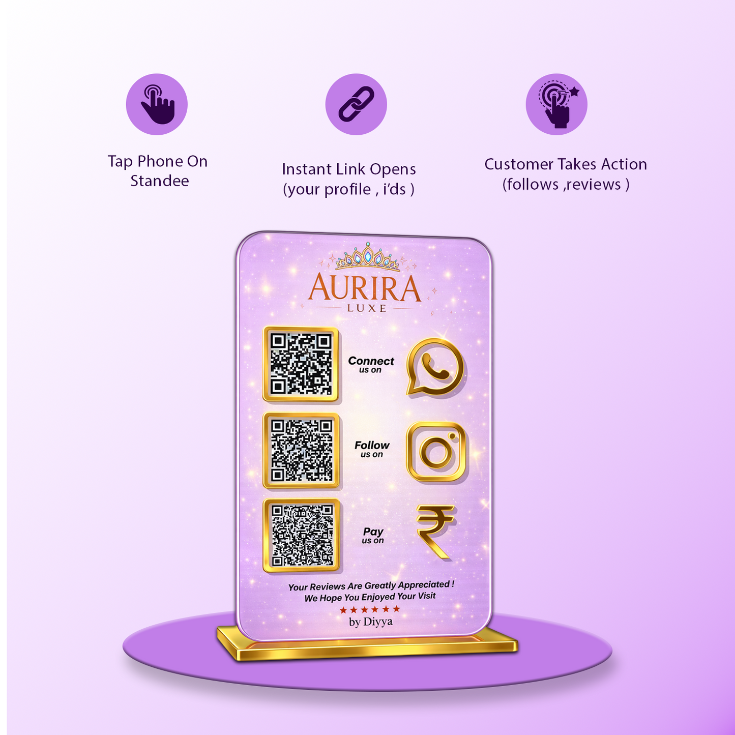 3QR Premium Custom Standee