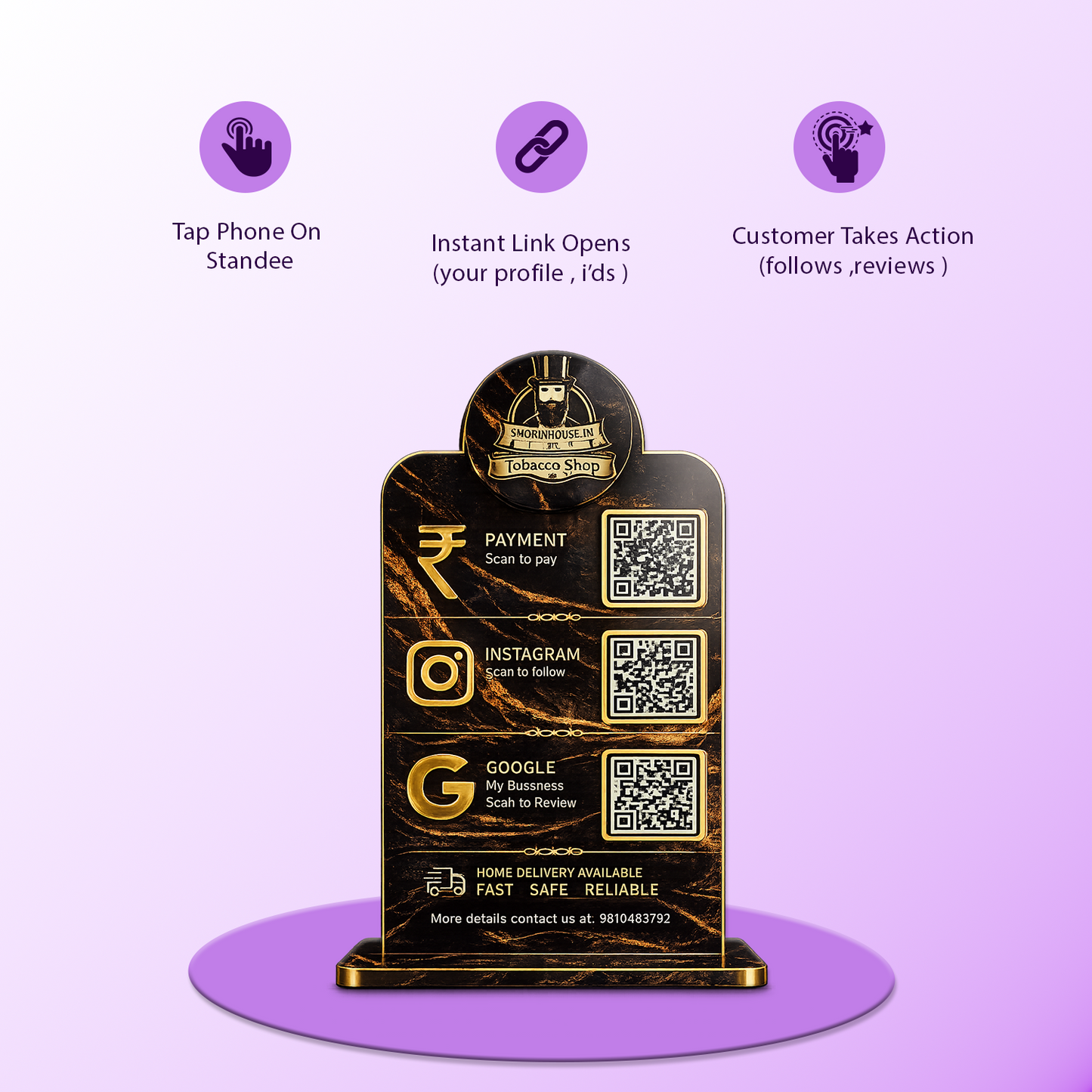 3QR Midnight Luxe Tobacco Standee  Edition