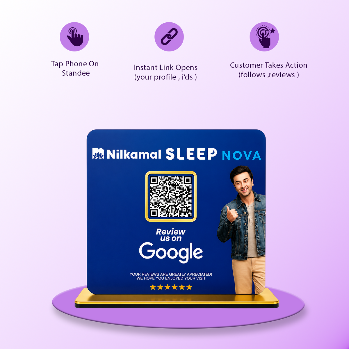 1QR Square Standee