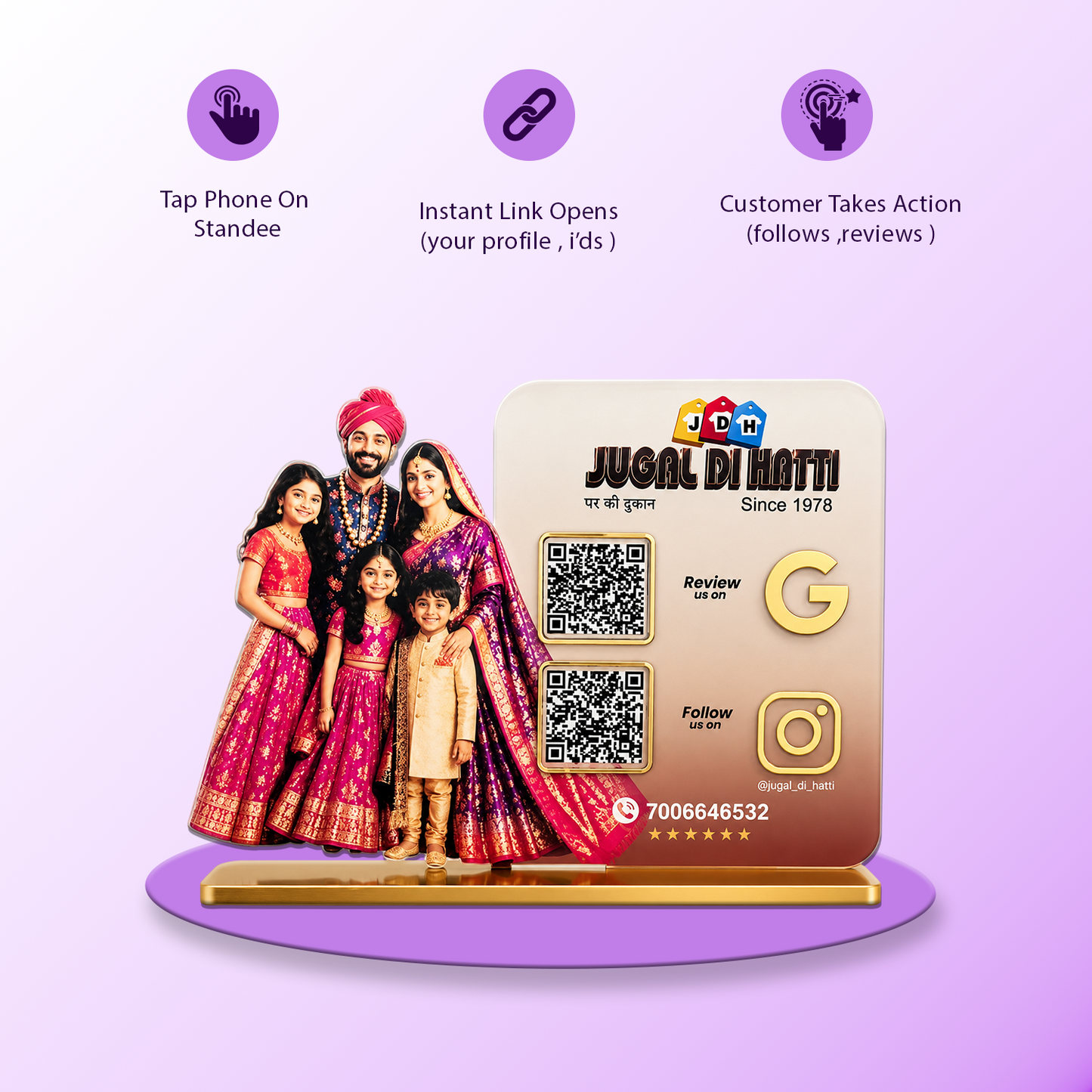 2QR Custom Standee - Cloth Shop