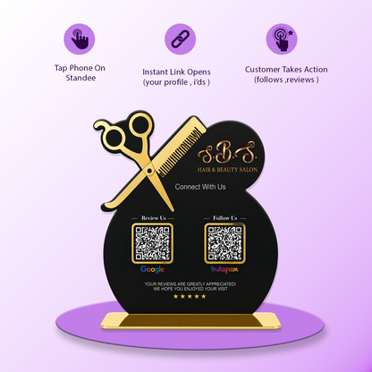 2QR Saloon Standee