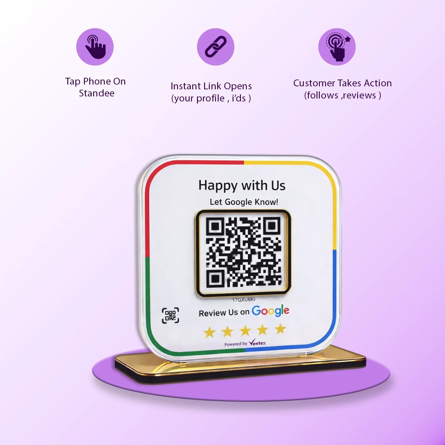1QR Google Review Standee - Ventex Technology