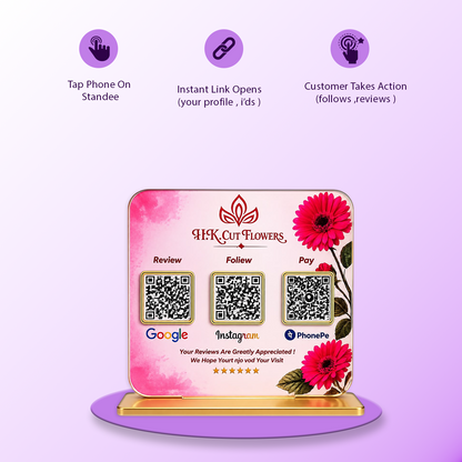 3QR Floral Standee