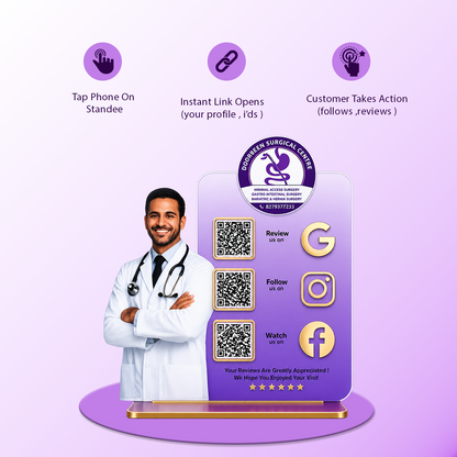 3QR Custom Surgical Center Social Standee