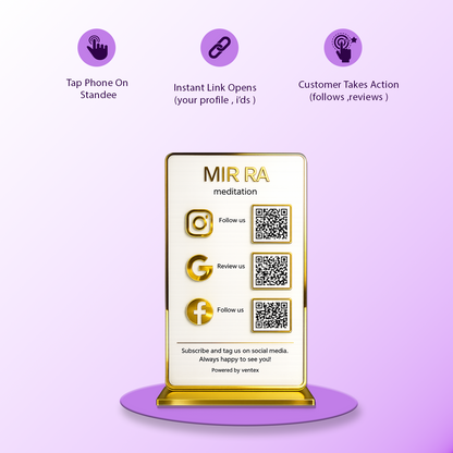 3QR Premium Standee With Golden Border