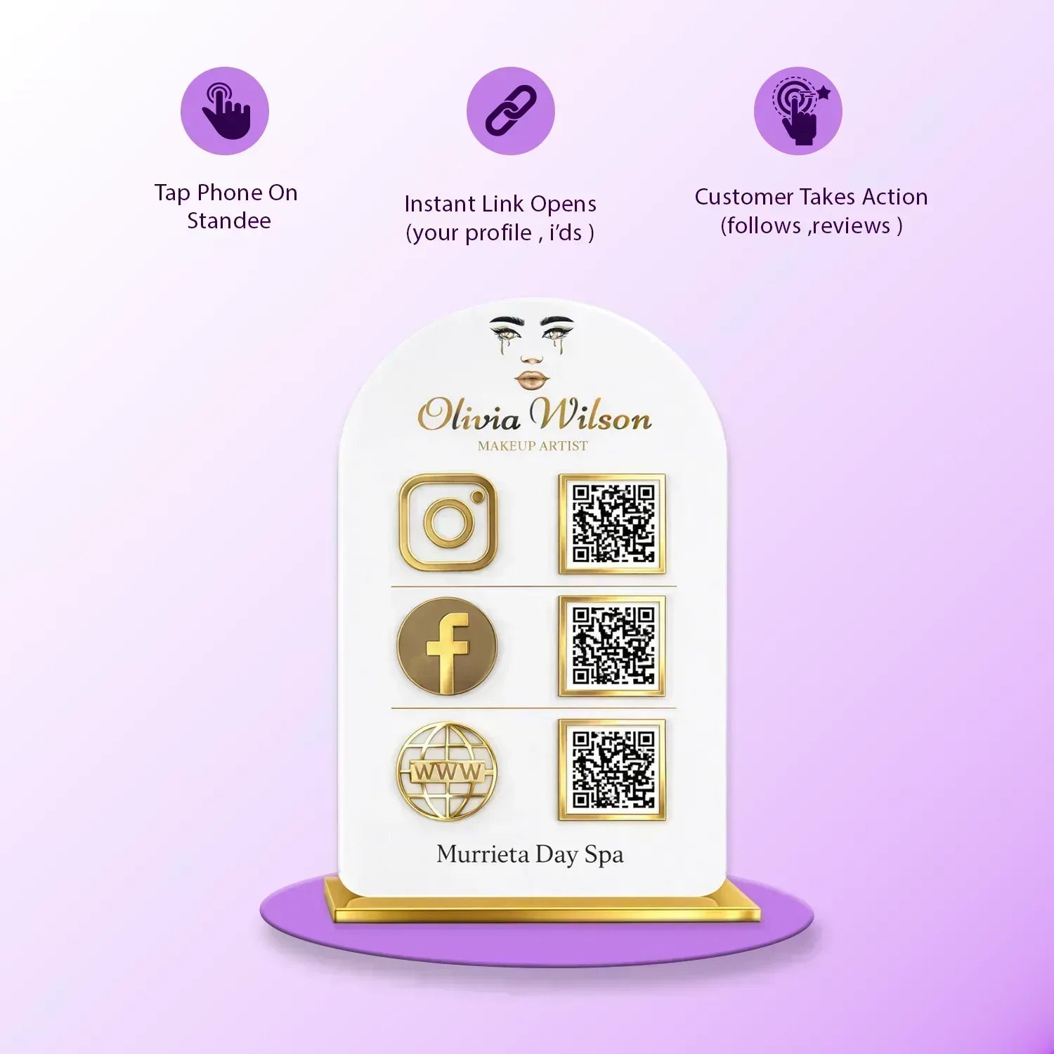 3QR Curved Standee - Portrait - Ventex Technology