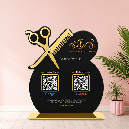 2QR Saloon Standee