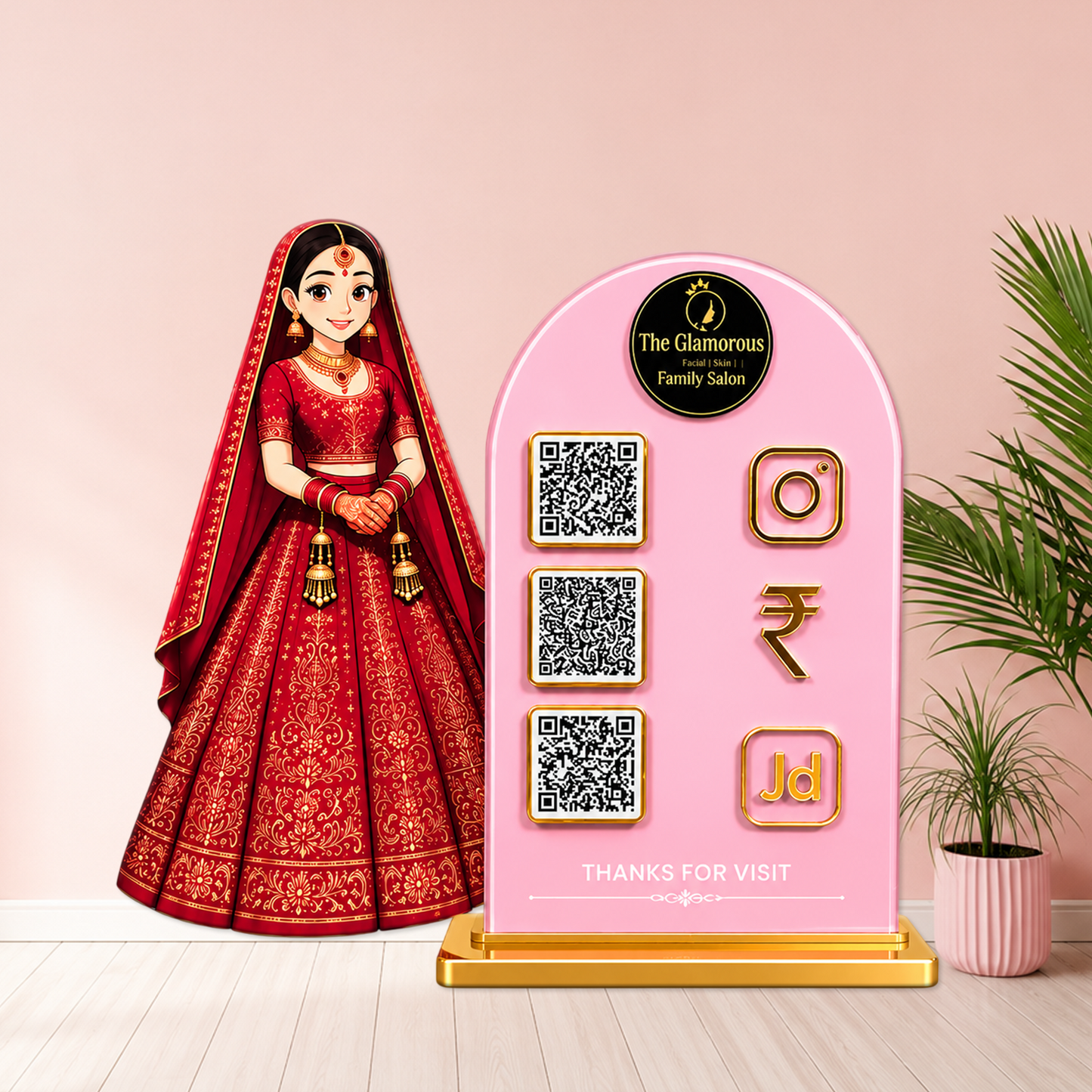 3QR Bridal Curve Standee