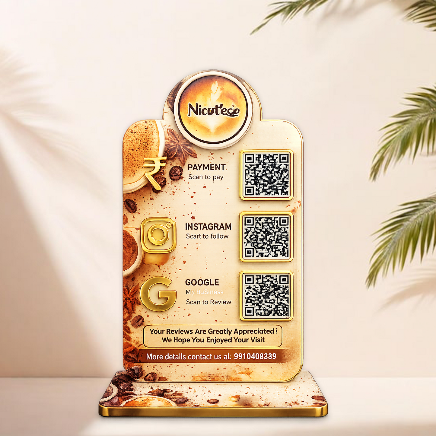 3QR Brew Premium Standee