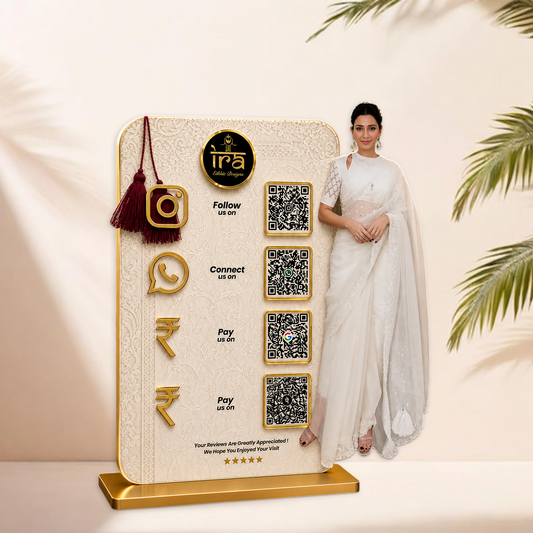 4QR Custom Standee - Saree Shop