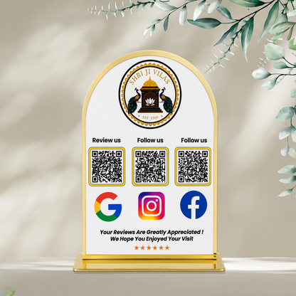 3QR Golden Border Curved Standee