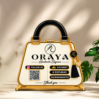 1QR Custom Standee - Handbag Edition