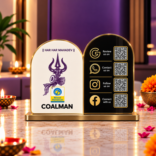 QR Dual Neon Light Standee