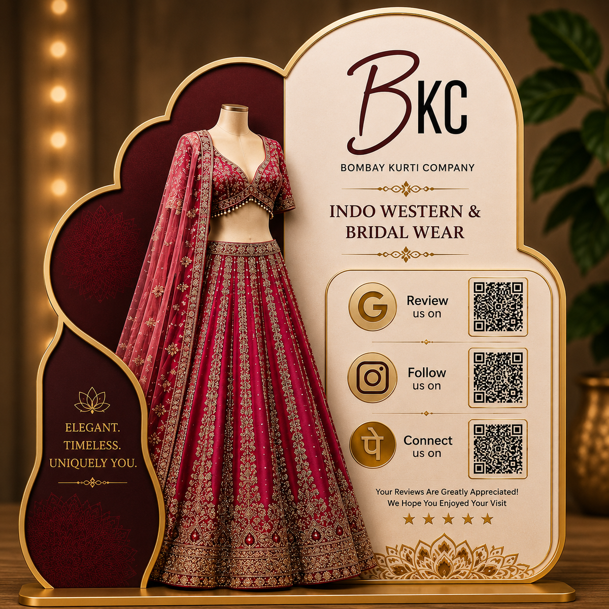 3QR Custom Standee - Clothing edition