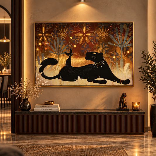Abstract Panther Premium Acrylic Wall Art