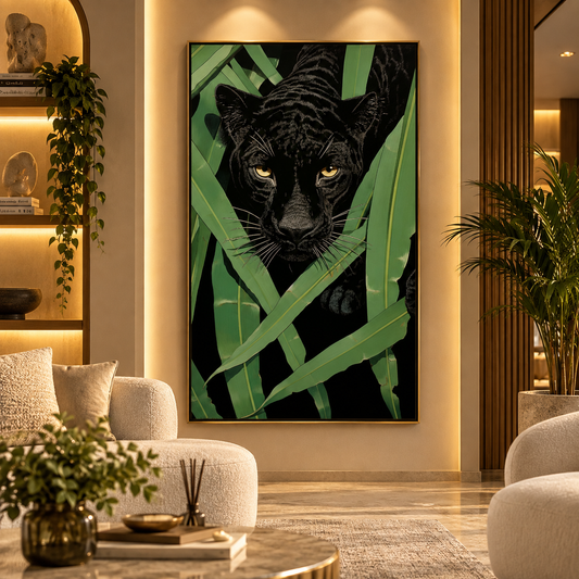Black Panther Wildlife Premium Acrylic Wall Art