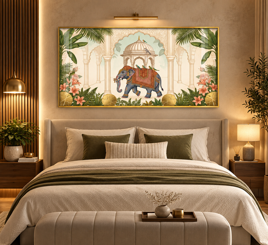 Royal Elephant Premium Acrylic Horizontal Wall Art