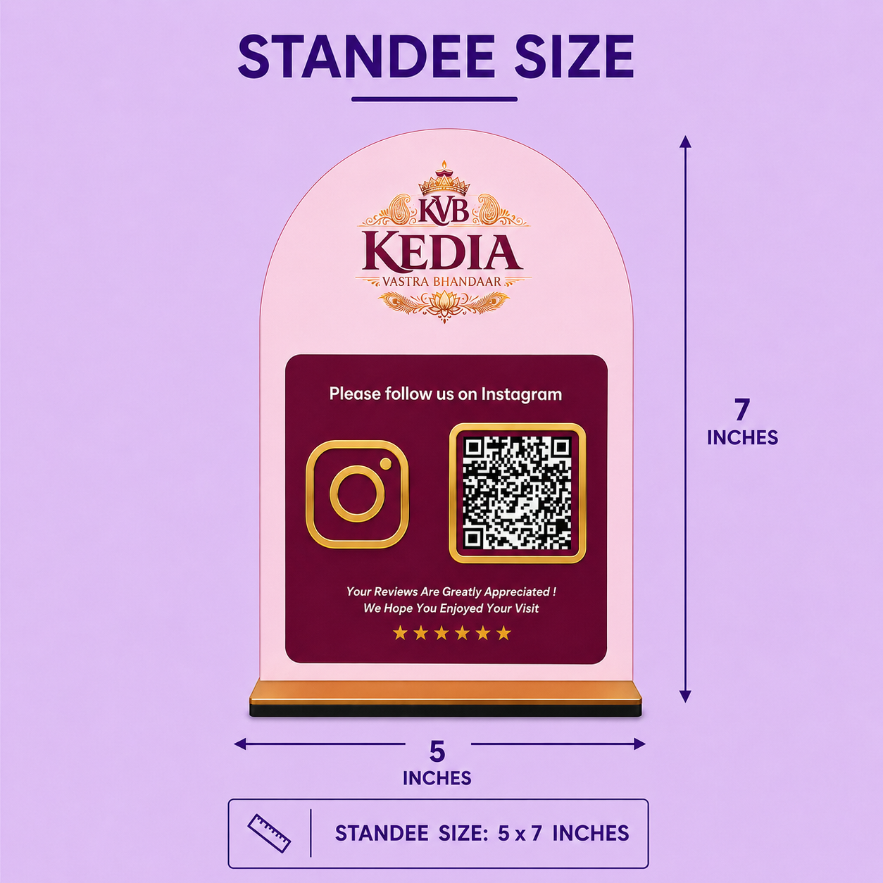 1QR Arched Standee