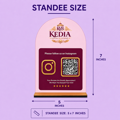 1QR Arched Standee