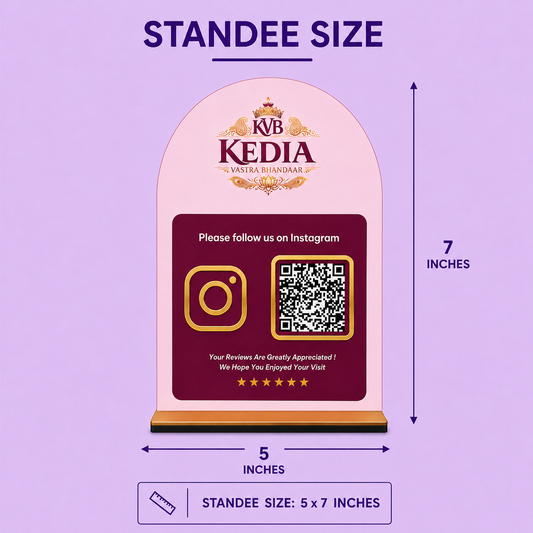 1QR Arched Standee