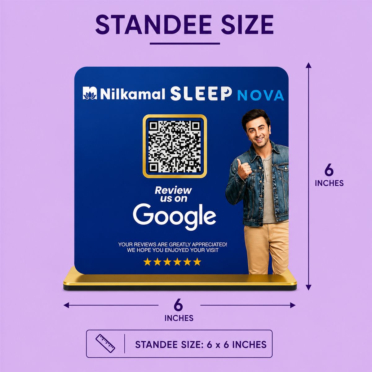 1QR Square Standee
