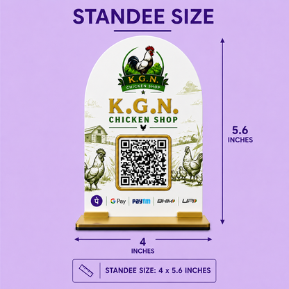 1QR Mini Curved Standee