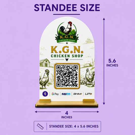 1QR Mini Curved Standee