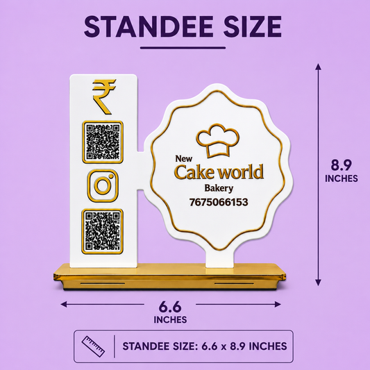 2QR Custom Standee - Bakery Shop