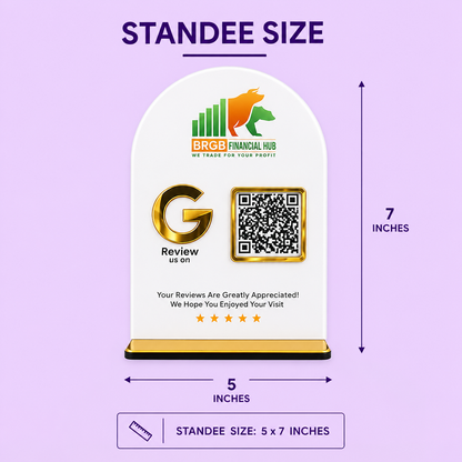 1QR Curved Standee