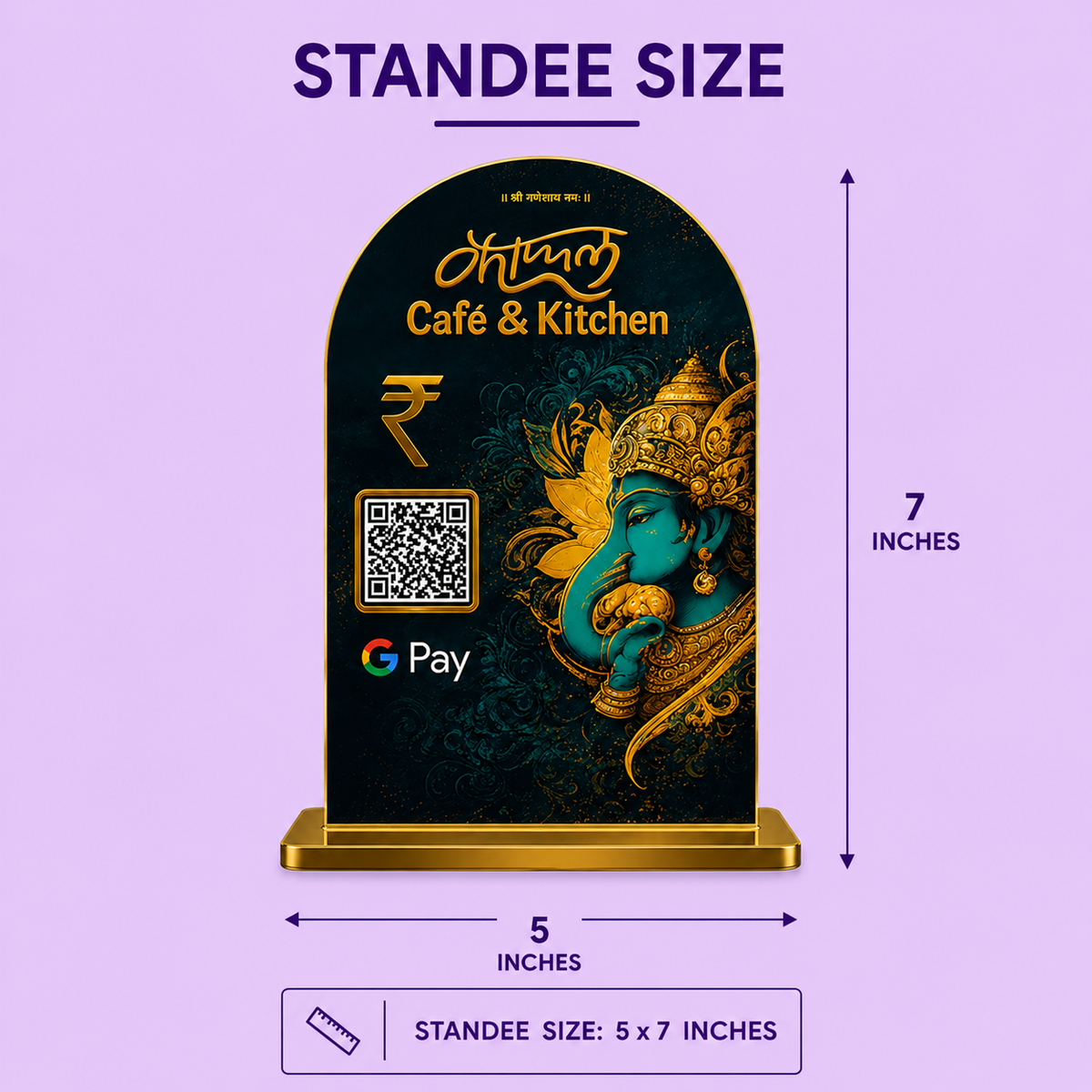 1QR Printed Curved Standee
